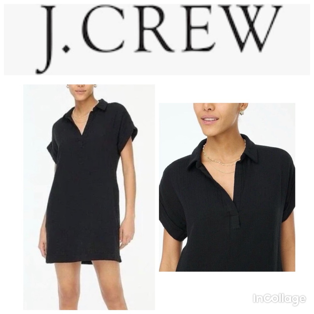 J. Crew V-neck Shirt Dress in Soft Gauze